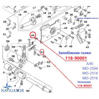 Запобіжник голки 118-90001: JUKI MO-2504, MO-2514, MO-2516
