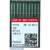 Промислові швейні голки 134, DPx5 № 80 SUK упаковка 10 шт