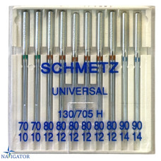 Голка Universal 130/705 H № 70 (2 шт), 80 (6 шт), 90 (2 шт) 10 шт