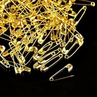 Шпилька англійська № 0, 20 мм, золота. 10 шт.