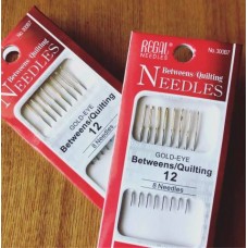 Голки швейні REGAL Between/Quilting № 12 зі збільшеним золотим вушком