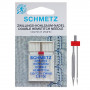 Подвійна голка для мережки Schmetz Double Hohlsaum Hemstitch 130/705 H ZWIHO № 100/2.5