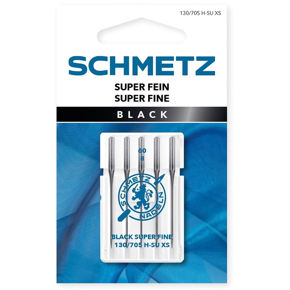 Голки Schmetz Super Fine Black 130/705 H-SU XS № 60