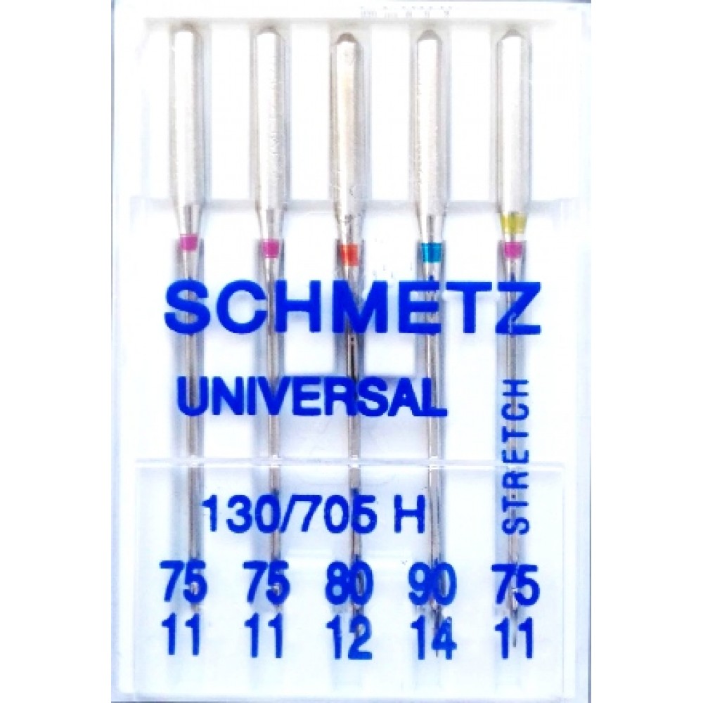 Голки універсальні Schmetz Universal 130/705H № 75-80-90 STRETCH 75 асорті