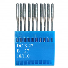 Промислові швейні голки Dotec DCx27, B27 № 110 для оверлоків, 10 шт.