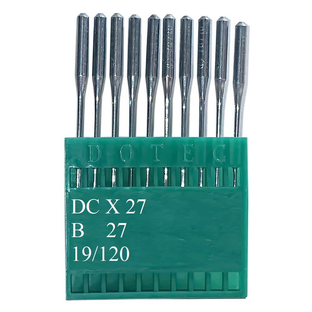Промислові швейні голки Dotec DCx27, B27 № 120 для оверлоків, 100 шт.