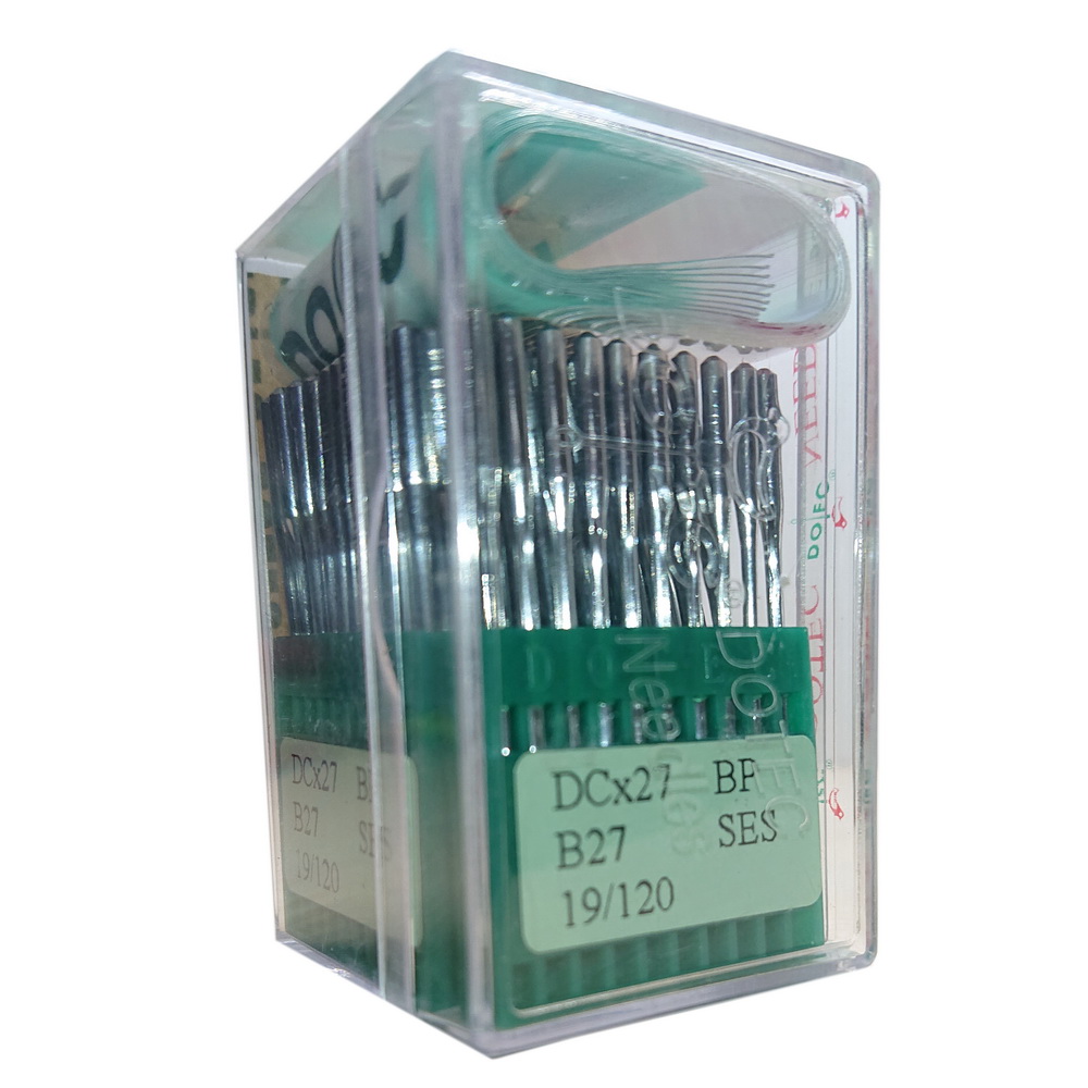 Промислові швейні голки Dotec DCx27 BP, B27 SES № 120 для оверлоків, 100 шт.