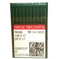 ГОЛКА ШВЕЙНА ПРОМИСЛОВА GROZ BECKERT DPx17 № 140 GEBEDUR 10 шт для колонкових та прямострокових машин, важкі тканини та шкіряні вироби