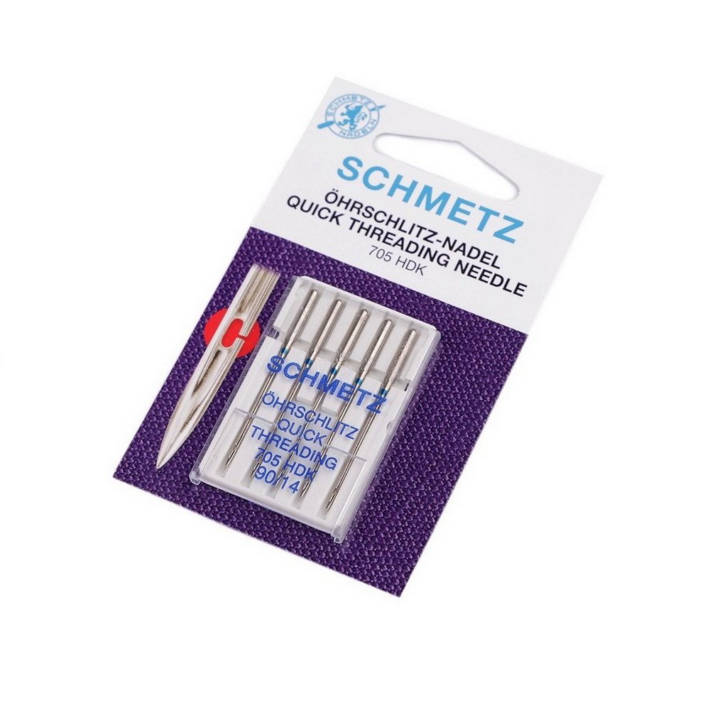 Голки легкодіючі Schmetz Quick Threading 705 HDK №90, 5 шт