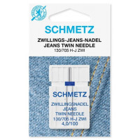 Двойная игла для джинсовой ткани Schmetz Twin Jeans №100/4,0