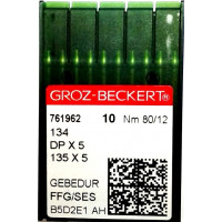 Промислові швейні голки Groz-beckert DPx5 FFG/SES Gebedur (134) № 80/12 100 шт.