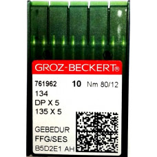 Промислові швейні голки Groz-beckert DPx5 FFG/SES Gebedur (134) № 80/12 10 шт.