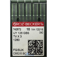 Игла UY 128 GBS SUK № 100 трикотаж, джинса для распошивальных швейных машин