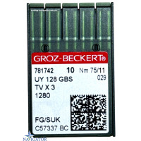 Игла UY 128 GBS SUK № 75 трикотаж, джинса для распошивальных швейных машин