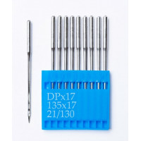 Промышленные швейные иглы Dotec DPx17 № 21/130 для колонковых и прямострочных машин, тяжелые ткани и кожаные изделия