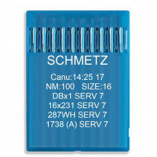 Голки Schmetz DBx1 SERV 7, 16x231 SERV 7, 287 WH SERV 7, 1738 (A) SERV 7 № 100 10 шт.
