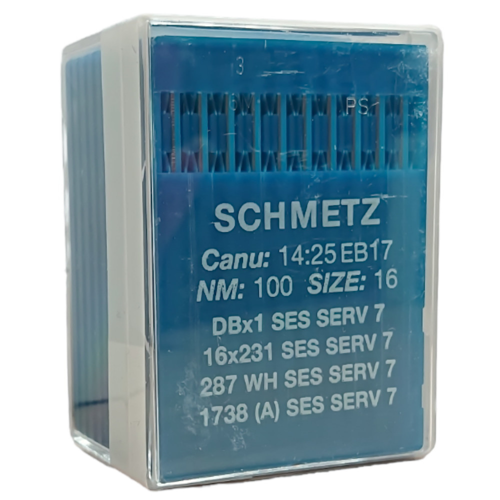 Голка Schmetz DBx1 SES SERV 7, 16x231 SES SERV 7, 287 WH SES SERV 7, 1738 (A) SES SERV 7 № 100 10 шт.