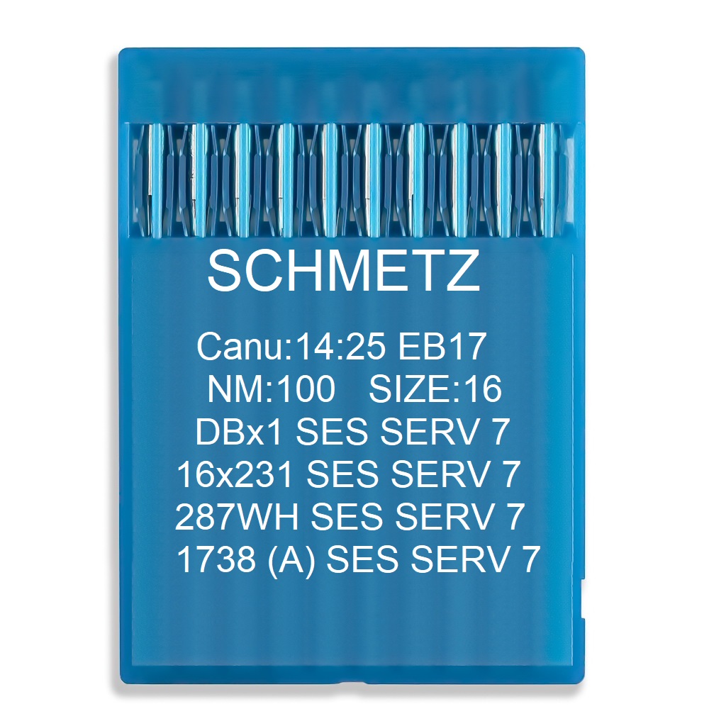 Голка Schmetz DBx1 SES SERV 7, 16x231 SES SERV 7, 287 WH SES SERV 7, 1738 (A) SES SERV 7 № 100 10 шт.