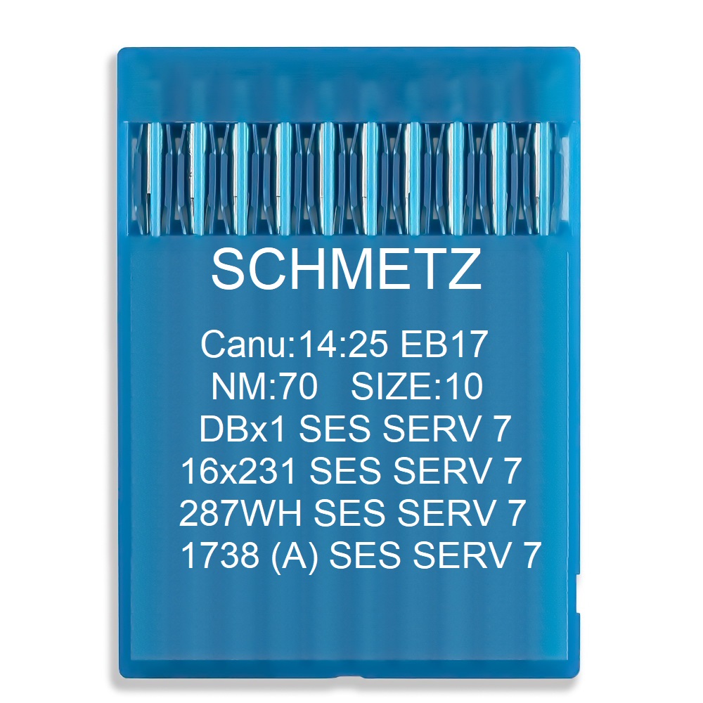 Голка Schmetz DBx1 SES SERV 7, 16x231 SES SERV 7, 287 WH SES SERV 7, 1738 (A) SES SERV 7 № 70 10 шт.
