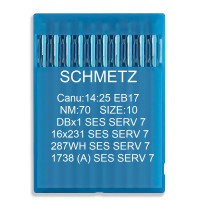 Игла Schmetz DBx1 SES SERV 7, 16x231 SES SERV 7, 287 WH SES SERV 7, 1738(A) SES SERV 7 № 70 10 шт.