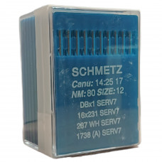 Голки Schmetz DBx1 SERV 7, 16x231 SERV 7, 287 WH SERV 7, 1738 (A) SERV 7 № 80 100 шт.