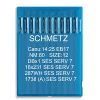 Голка Schmetz DBx1 SES SERV 7, 16x231 SES SERV 7, 287 WH SES SERV 7, 1738 (A) SES SERV 7 № 80 10 шт.