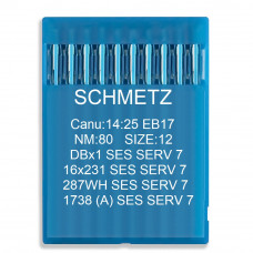 Голка Schmetz DBx1 SES SERV 7, 16x231 SES SERV 7, 287 WH SES SERV 7, 1738 (A) SES SERV 7 № 80 10 шт.