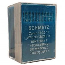 Голки Schmetz DBx1 SERV 7, 16x231 SERV 7, 287 WH SERV 7, 1738 (A) SERV 7 № 90 100 шт.
