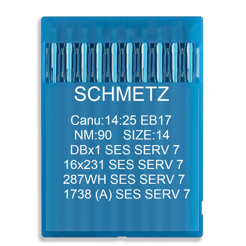 Голка Schmetz DBx1 SES SERV 7, 16x231 SES SERV 7, 287 WH SES SERV 7, 1738 (A) SES SERV 7 № 90 10 шт.
