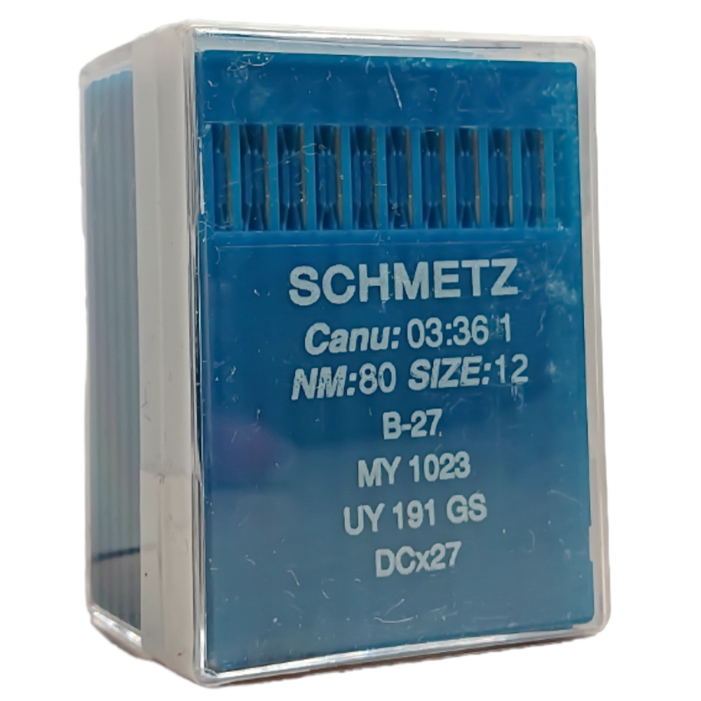 игла Schmetz B-27, MY 1023, UY 191 GS, DCx27 № 80 10 шт