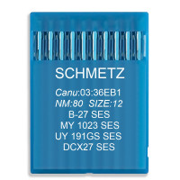 голка Schmetz B-27 SES, MY 1023 SES, UY 191 GS SES, DCx27 SES № 80 10 шт трикотаж