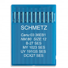 голка Schmetz B-27 SES, MY 1023 SES, UY 191 GS SES, DCx27 SES № 80 10 шт трикотаж