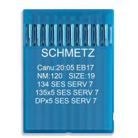 Игла Schmetz 134 SES SERV 7, DPx5 SES SERV 7, 135x5 SES SERV 7. №120. 10 шт трикотаж