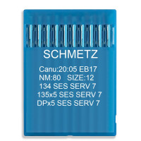 Игла Schmetz 134 SES SERV 7, DPx5 SES SERV 7, 135x5 SES SERV 7. №80. 10 шт трикотаж