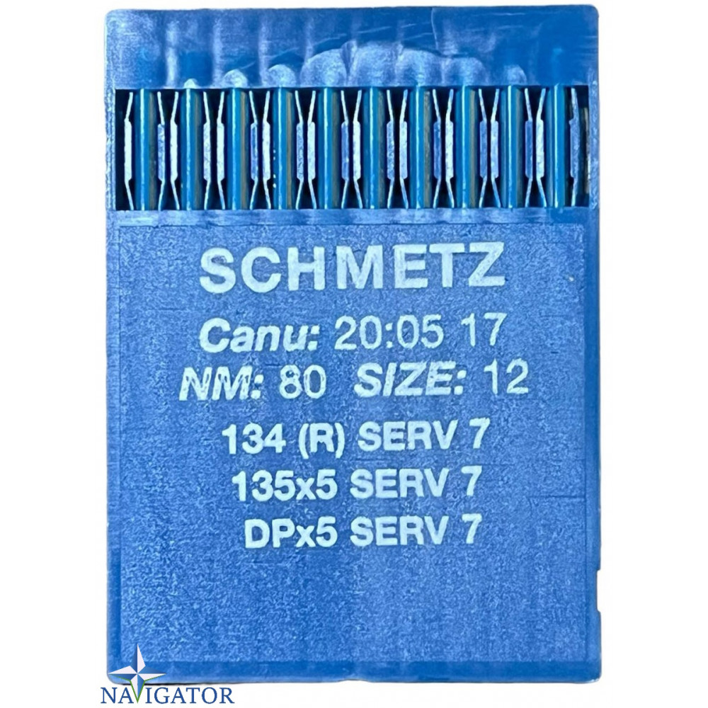 Игла Schmetz 134 SERV 7, DPx5 SERV 7, 135x5 SERV 7. № 80. 10 шт