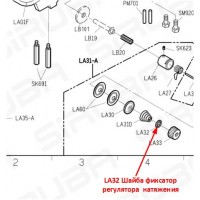 Шайба фіксатор регулятора натягу LA32