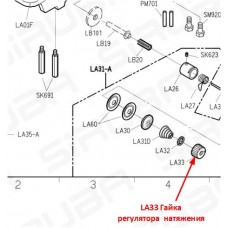 Гайка регулятора натягу LA33