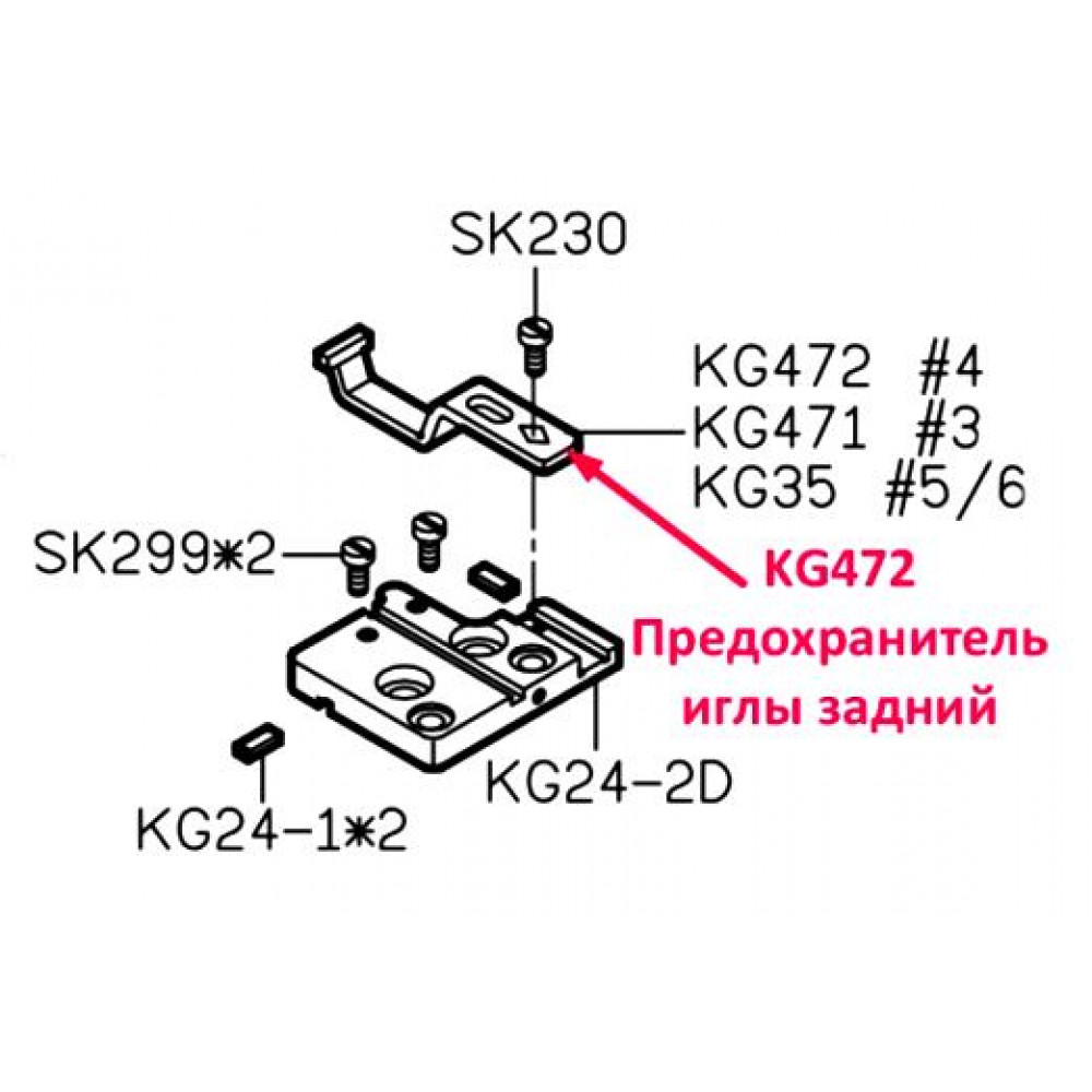 Запобіжник голки задній KG472