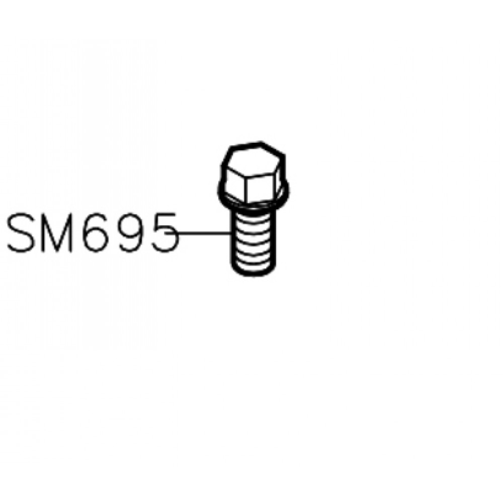 Гвинт важеля правого петельника SM695 оверлока Siruba
