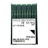 Голкі UY 118 GHS № 70 FFG/SES Groz-Beckert для распошивальных машин, трикотажные ткани 10 шт.