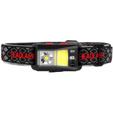 Ліхтар налобний WD159 c CREE L2+COB+RGB діодами акумуляторний з сенсором, на магніті