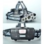 Ліхтар WD-461 налобний акумуляторний 9 яскравих світлодіодів, 7 x Cree XM-L T6 + 2 x Cree XPE Q5