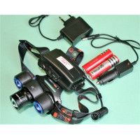Фонарь WD108 налобный аккумуляторный на 3 Led