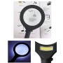 Лупа ручна кругла 3х 80 мм з підсвічуванням 3W COB LED