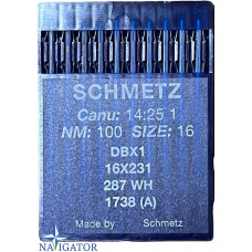 Голки Schmetz DBx1, 16x231, 287 WH, 1738 (A)  № 100 10 шт.