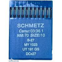 игла Schmetz B-27, MY 1023, UY 191 GS, DCx27 №70 10 шт