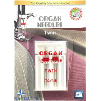 ИГЛА ДВОЙНАЯ УНИВЕРСАЛЬНАЯ ORGAN TWIN № 70/1.6 (2 шт)