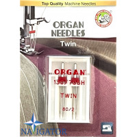 ИГЛА ДВОЙНАЯ УНИВЕРСАЛЬНАЯ ORGAN TWIN № 80/2 (2 шт)