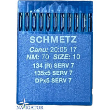 Игла Schmetz 134 SERV 7, DPx5 SERV 7, 135x5 SERV 7. № 70. 10 шт