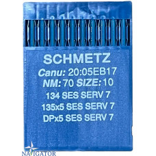 Голка Schmetz 134 SES SERV 7, DPx5 SES SERV 7, 135x5 SES SERV 7. № 70. 10 шт трикотаж